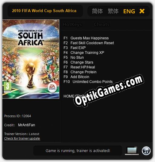 Trainer for 2010 FIFA World Cup South Africa [v1.0.5]