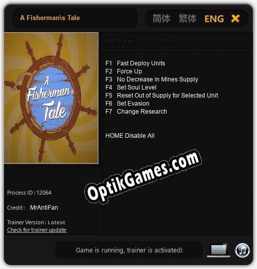 Trainer for A Fishermans Tale [v1.0.5]