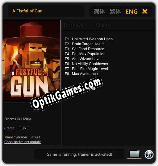 A Fistful of Gun: TRAINER AND CHEATS (V1.0.73)