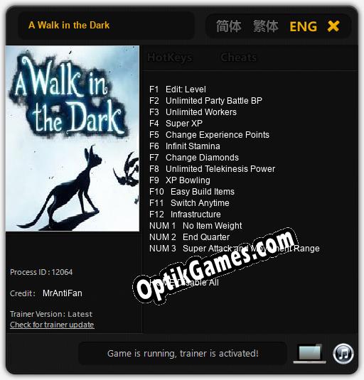A Walk in the Dark: TRAINER AND CHEATS (V1.0.11)