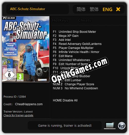 ABC-Schutz-Simulator: Trainer +15 [v1.8]