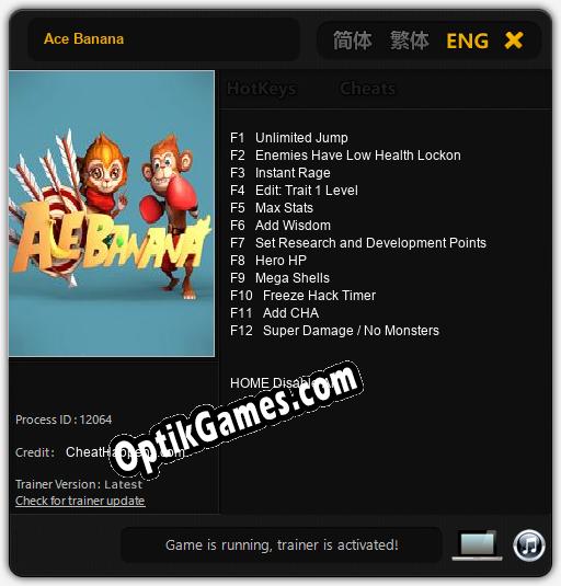Trainer for Ace Banana [v1.0.6]