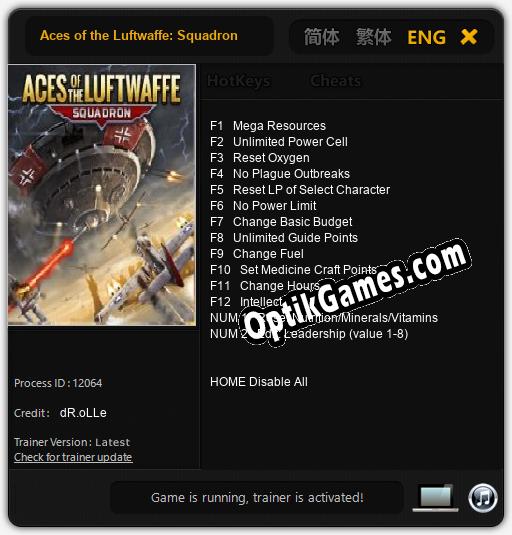 Aces of the Luftwaffe: Squadron: Cheats, Trainer +14 [dR.oLLe]