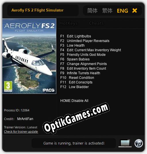 Aerofly FS 2 Flight Simulator: Trainer +12 [v1.2]