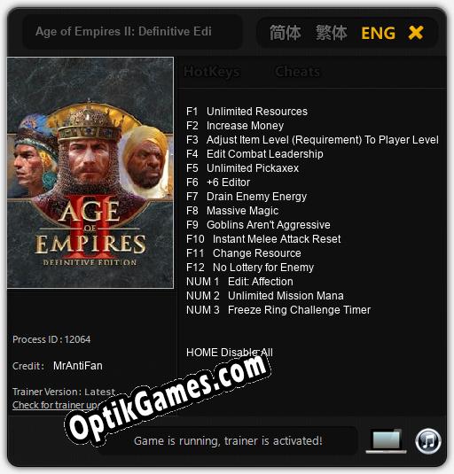 Age of Empires II: Definitive Edition: Trainer +15 [v1.2]