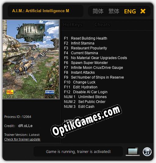 A.I.M.: Artificial Intelligence Machine: TRAINER AND CHEATS (V1.0.45)