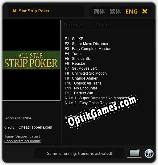 All Star Strip Poker: TRAINER AND CHEATS (V1.0.49)