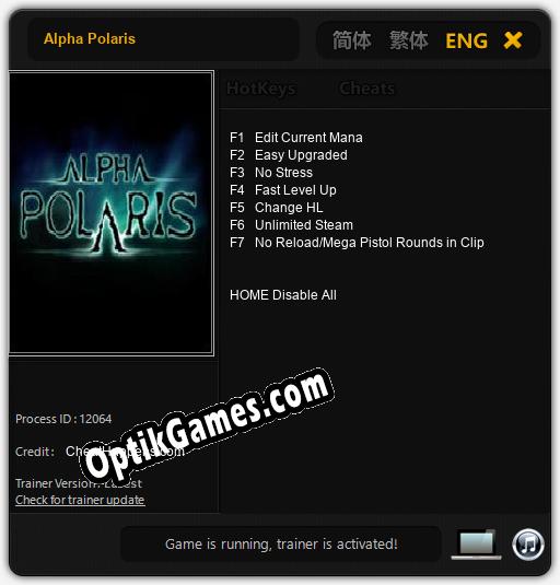 Trainer for Alpha Polaris [v1.0.7]