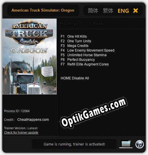 American Truck Simulator: Oregon: Cheats, Trainer +7 [CheatHappens.com]