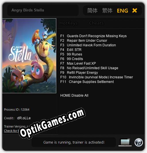 Trainer for Angry Birds Stella [v1.0.7]