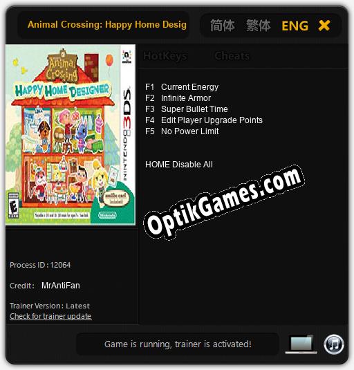 Trainer for Animal Crossing: Happy Home Designer [v1.0.9]