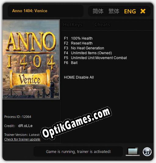 Trainer for Anno 1404: Venice [v1.0.7]
