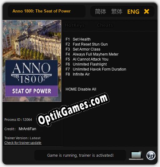Anno 1800: The Seat of Power: TRAINER AND CHEATS (V1.0.81)
