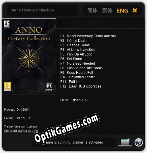Anno History Collection: Cheats, Trainer +12 [dR.oLLe]