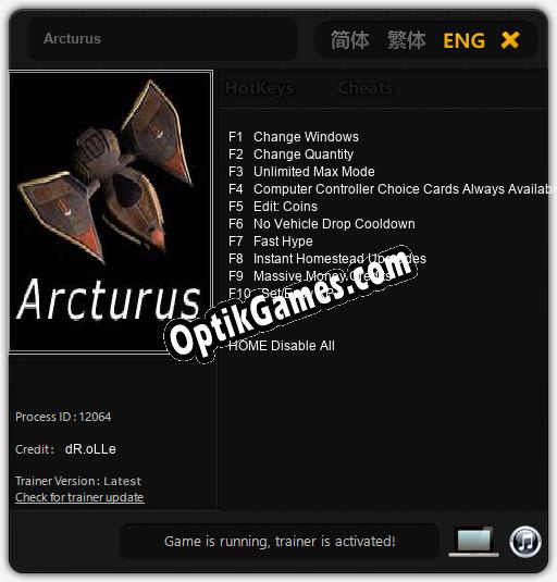 Arcturus: Trainer +10 [v1.5]