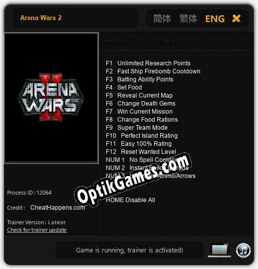 Arena Wars 2: TRAINER AND CHEATS (V1.0.82)