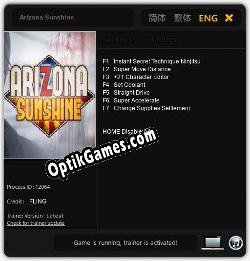 Arizona Sunshine: Trainer +7 [v1.4]