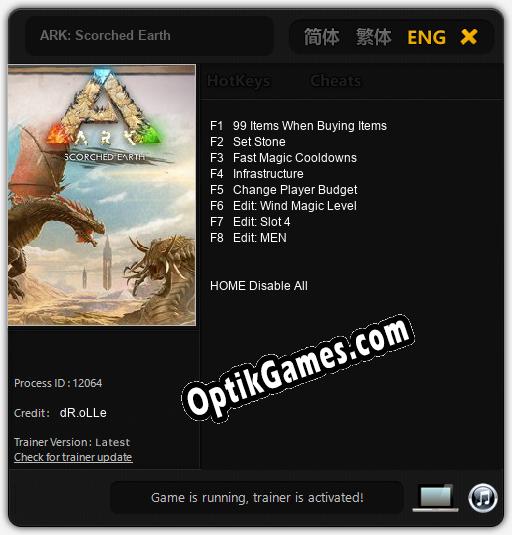 ARK: Scorched Earth: Cheats, Trainer +8 [dR.oLLe]