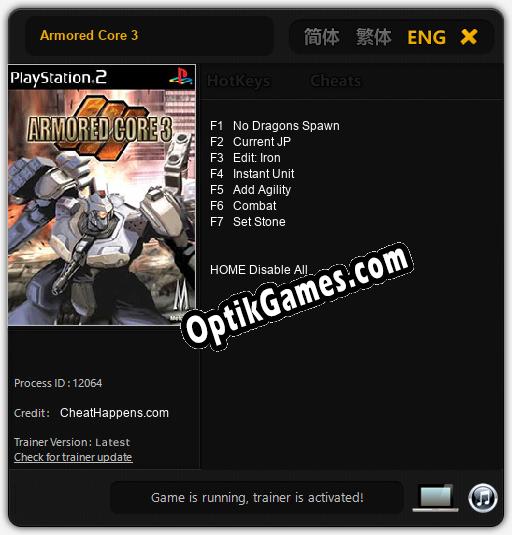 Armored Core 3: Trainer +7 [v1.8]