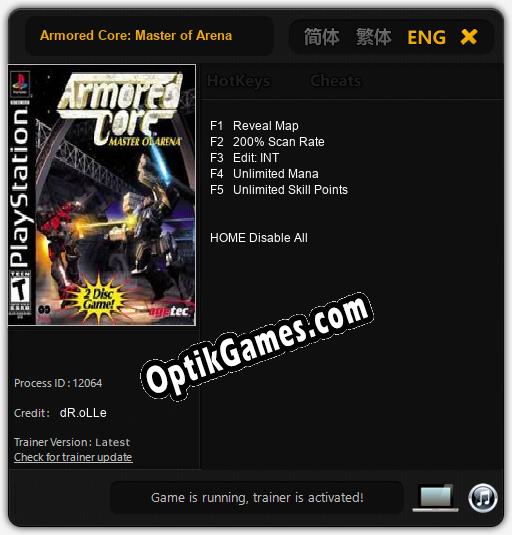 Armored Core: Master of Arena: TRAINER AND CHEATS (V1.0.23)