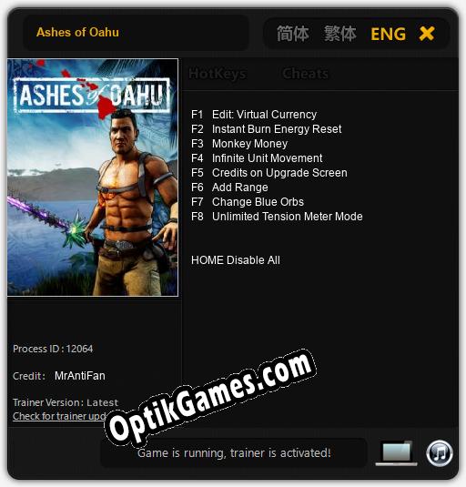 Ashes of Oahu: TRAINER AND CHEATS (V1.0.81)