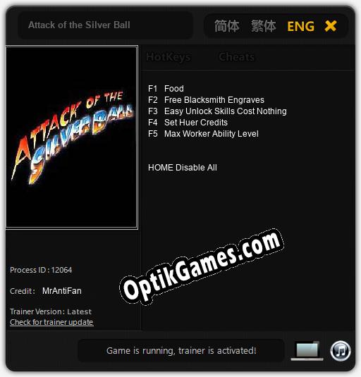 Trainer for Attack of the Silver Ball [v1.0.1]