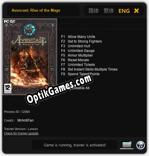 Avencast: Rise of the Mage: Trainer +9 [v1.5]
