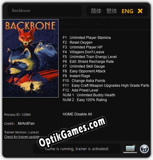 Backbone: Trainer +14 [v1.9]