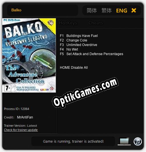 Balko: Trainer +5 [v1.2]