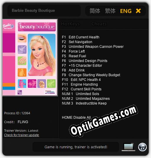 Trainer for Barbie Beauty Boutique [v1.0.7]