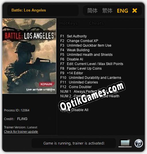 Battle: Los Angeles: TRAINER AND CHEATS (V1.0.95)