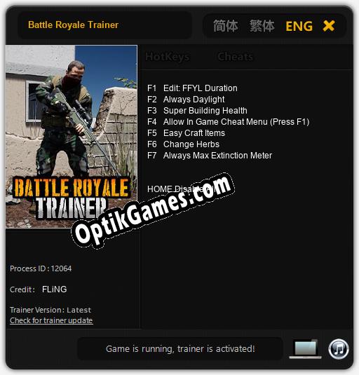 Battle Royale Trainer: TRAINER AND CHEATS (V1.0.33)
