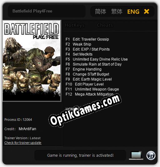 Battlefield Play4Free: Cheats, Trainer +12 [MrAntiFan]