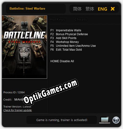 Battleline: Steel Warfare: TRAINER AND CHEATS (V1.0.44)