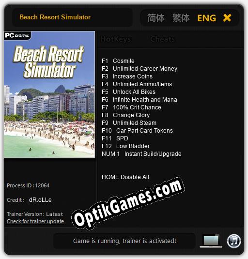 Beach Resort Simulator: Trainer +13 [v1.6]