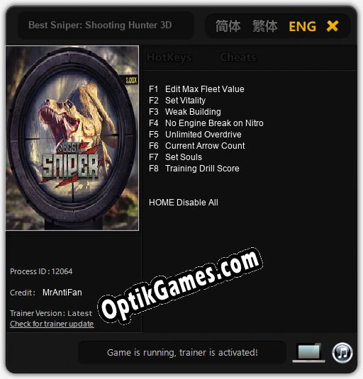 Best Sniper: Shooting Hunter 3D: TRAINER AND CHEATS (V1.0.48)