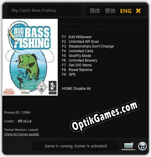 Trainer for Big Catch: Bass Fishing [v1.0.7]