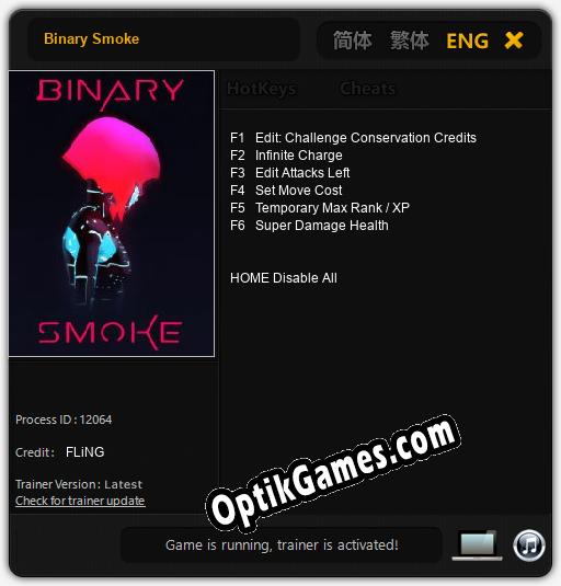 Binary Smoke: Cheats, Trainer +6 [FLiNG]