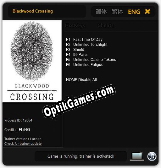 Blackwood Crossing: Cheats, Trainer +6 [FLiNG]