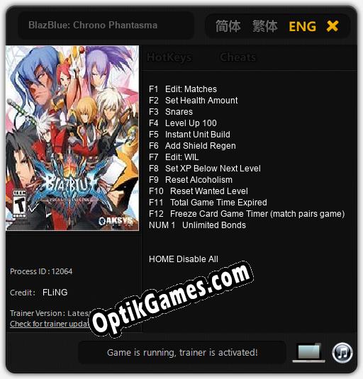 BlazBlue: Chrono Phantasma: Trainer +13 [v1.2]