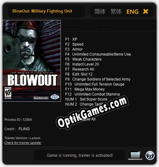 BlowOut: Military Fighting Unit: TRAINER AND CHEATS (V1.0.7)