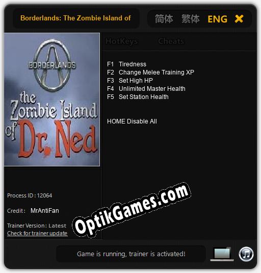 Borderlands: The Zombie Island of Dr. Ned: Cheats, Trainer +5 [MrAntiFan]