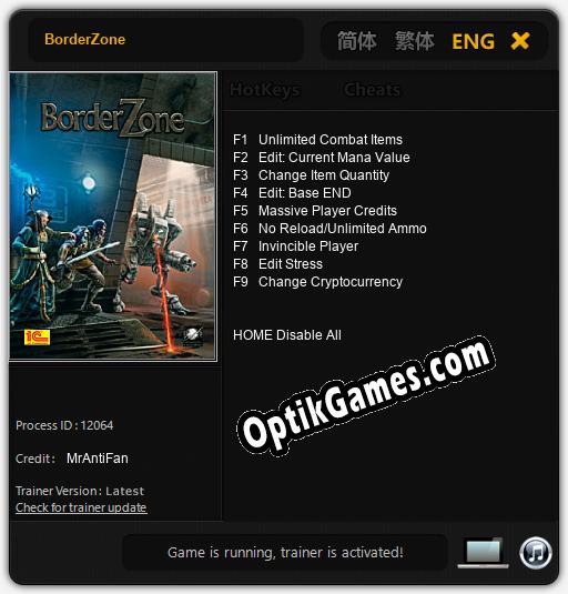 BorderZone: Cheats, Trainer +9 [MrAntiFan]