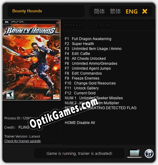 Bounty Hounds: TRAINER AND CHEATS (V1.0.95)