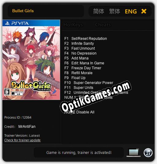 Bullet Girls: TRAINER AND CHEATS (V1.0.49)