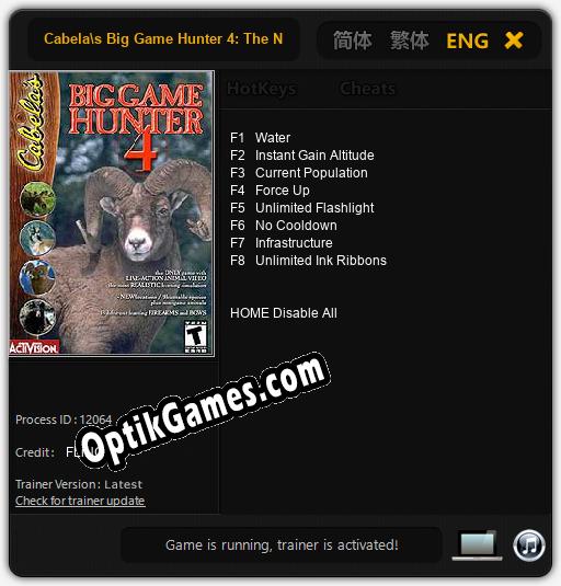 Cabelas Big Game Hunter 4: The Next Adventure: Trainer +8 [v1.5]