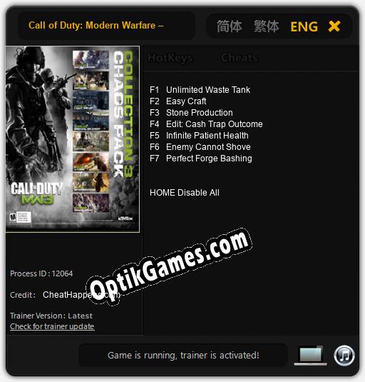 Call of Duty: Modern Warfare вЂ“ Collection 3: Chaos Pack: TRAINER AND CHEATS (V1.0.15)