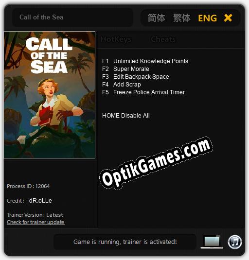 Call of the Sea: Cheats, Trainer +5 [dR.oLLe]