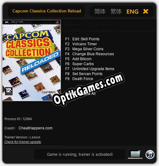 Capcom Classics Collection Reloaded: TRAINER AND CHEATS (V1.0.48)