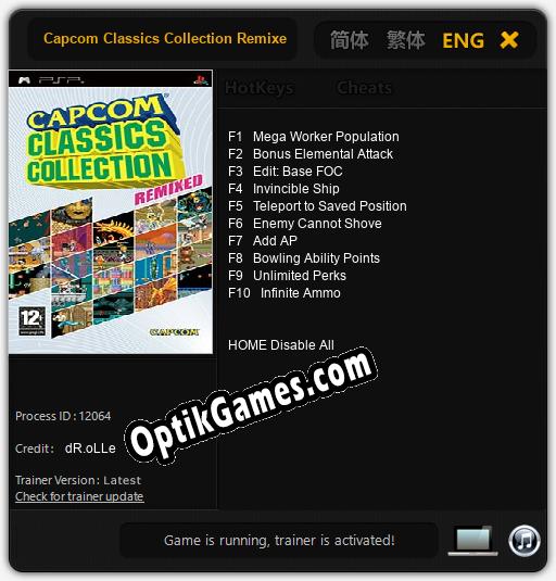 Capcom Classics Collection Remixed: Trainer +10 [v1.7]